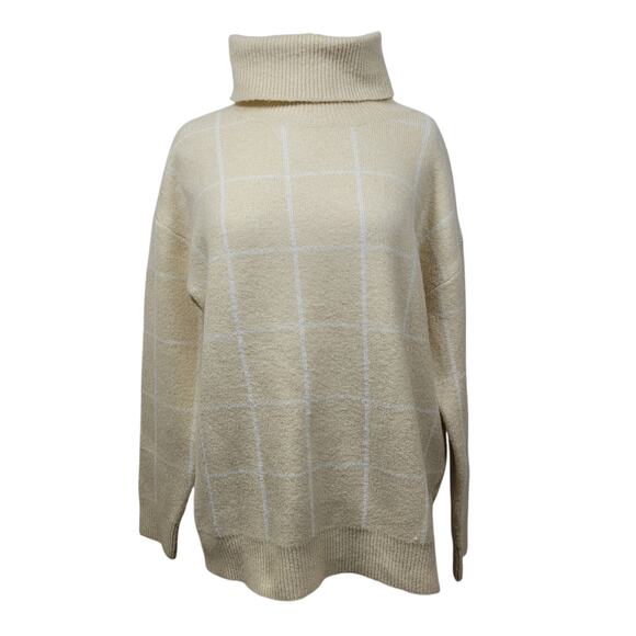 Andree by Unit Butter Yellow Cowl Neck Oversized Long Sleeve Sweater Size Small - Picture 2 of 9